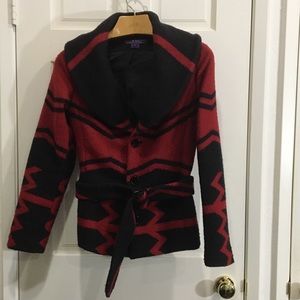 Ralph Lauren black label red and black wool jacket